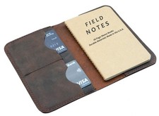 Leather Journal Cover for Field Notes Moleskine pocket Cahier Handmade for 3....