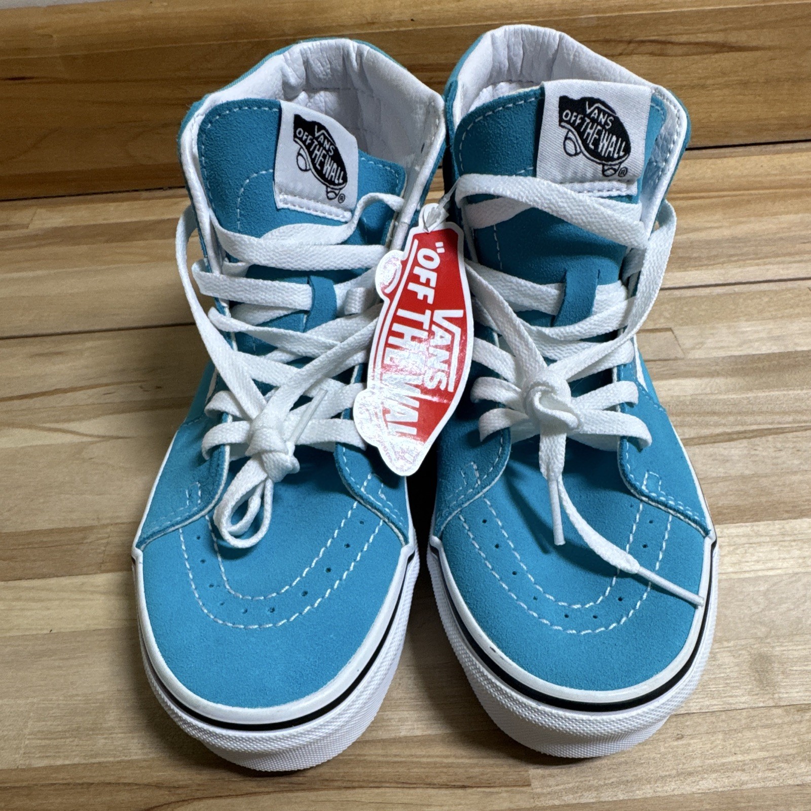 Vans Sk8-Hi Blue/White Kids High Top Lace-Up Sneakers US 5.5 EU 37