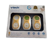 VTech 2 Parent Digital Audio Monitor w/ Rechargeable Battery New