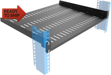 JINGCHENGMEI 1U Server Rack Shelf, Universal Vented Rack Mount Cantilever Tray