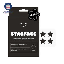 Starface Hydro-Star  Black Hydrocolloid Star-Shaped Pimple Patches, 36 Ct