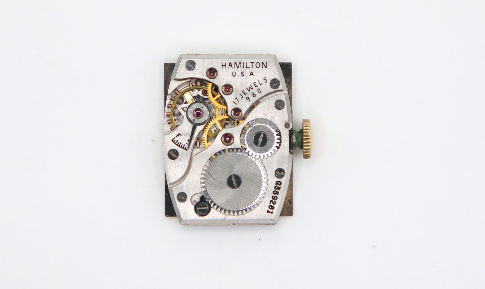 Hamilton Grade 980 Watch Movement 14/0S 17J Model Parts/Repair SN#G359281