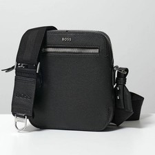 HUGO BOSS Highway All Leather Zip Bag 50499028 Black