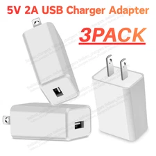 10W 5V 2A USB Jack Wall Power Adapter 5 Volt  2Amp AC to DC Charger Cube US Lot