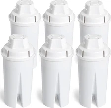 Amazon Basics Water Filter Replacement BPA-Free 6 Pack for Pitchers Brita