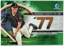 2023 Bowman - Bowman Scouts Top 100 Kyle Harrison #BTP-77 Green Refractor /99