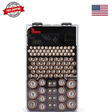 Ultimate Battery Organizer, 104-Slot Storage Case with LCD Tester - Holds AA,...