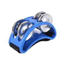 Musfunny Foot Tambourine Percussion Musical Instrument with Double Row Metal