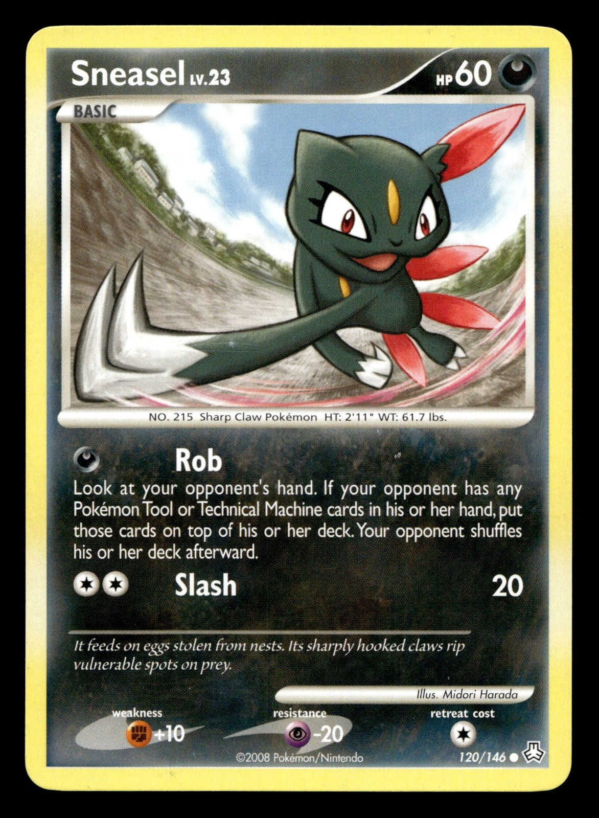 Sneasel 120/146 Common Legends Awakened Pokemon LP