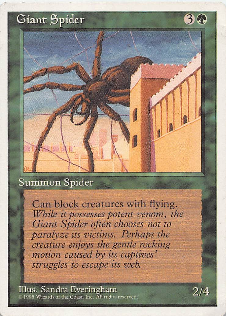 MTG Giant Spider C Fourth Edition Normal LP