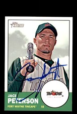 Signed Baseball Card Auto Jace Peterson 2012 Topps Heritage Minor League #28