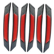 6Pcs Car Reflective Trim Side Marker Stickers, Door Reflector Guard, red
