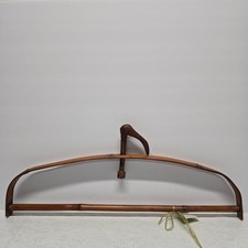 Vintage Wooden Bamboo Display Textile Coat Hanger Rustic Cottage Boho Decor