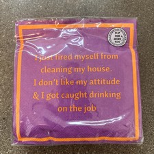 All Occasion FUNNY Party Drink Napkins-20 Count 5x5 in. New