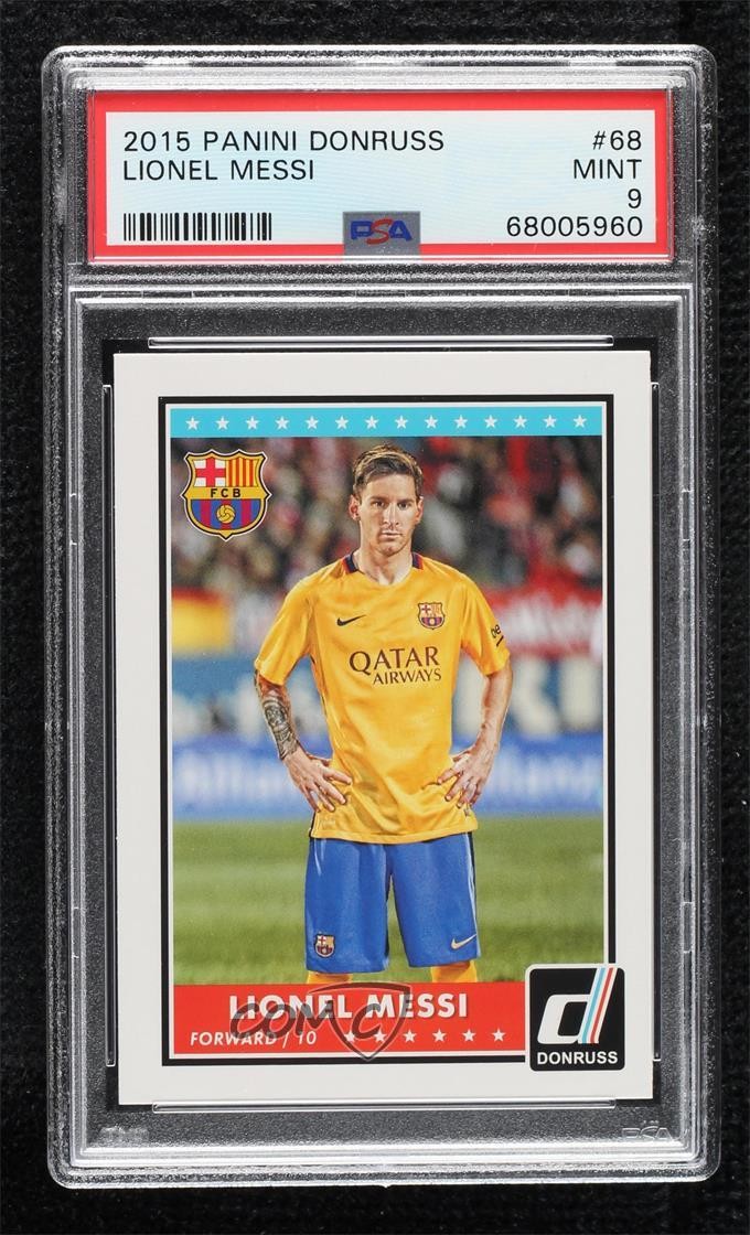 2015 Panini Donruss Lionel Messi (Base) #68 PSA 9 MINT