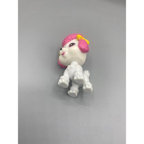 Barbie Haustier Hund Figur Pudel Welpe rosa creme gelb Schleifen - Bild 6 von 7