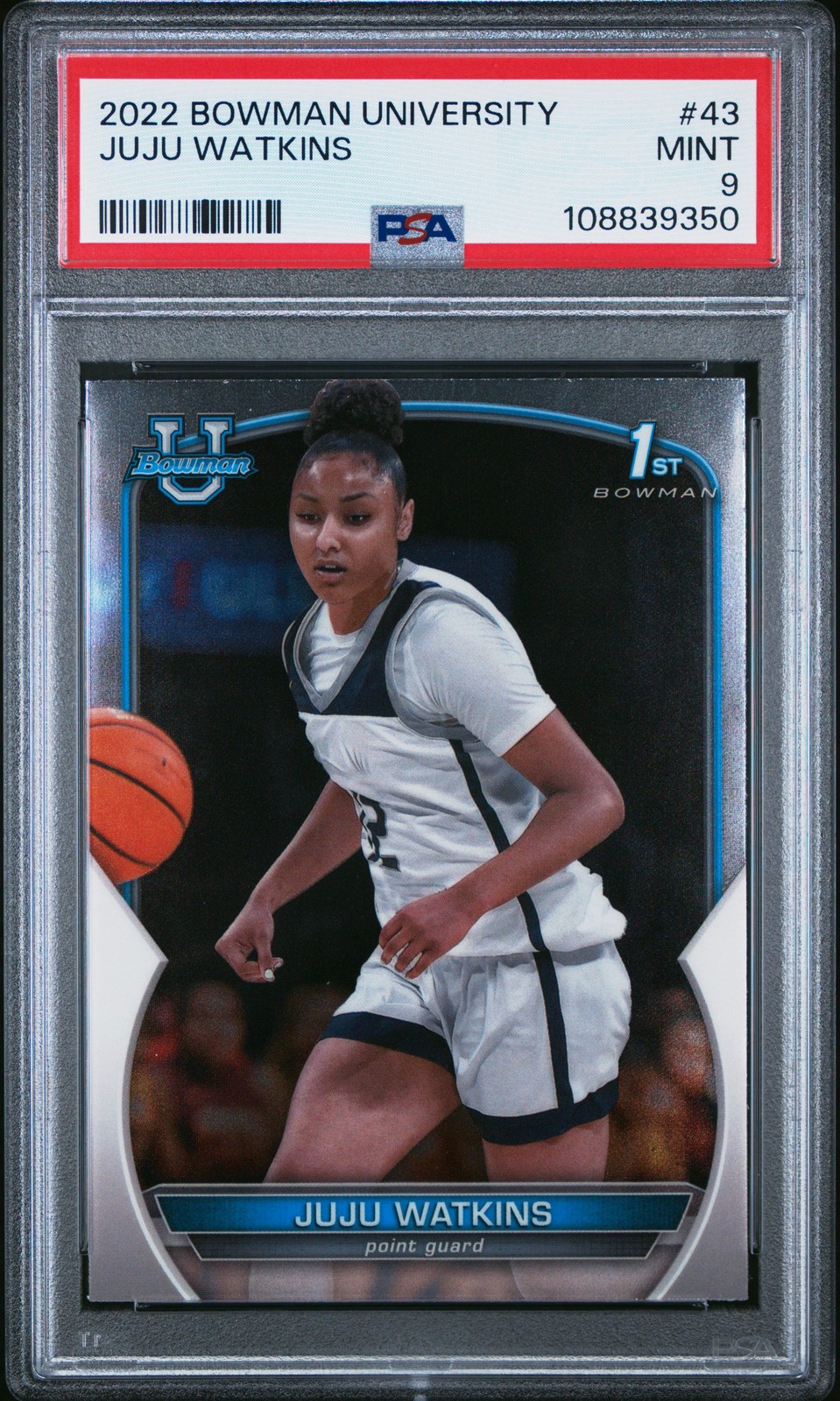 2022 BOWMAN CHROME UNIVERSITY #43 JUJU WATKINS PSA 9