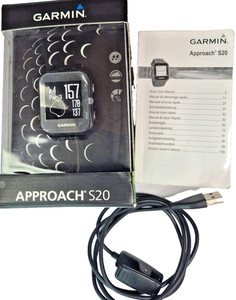 Garmin Approach S20 Golf GPS Watch - Good Working with Charger, Manual