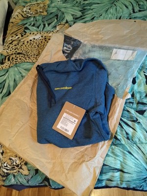 Grundens Displacement DWR Hoodie Anchor Navy Heather Size Medium Open Bag