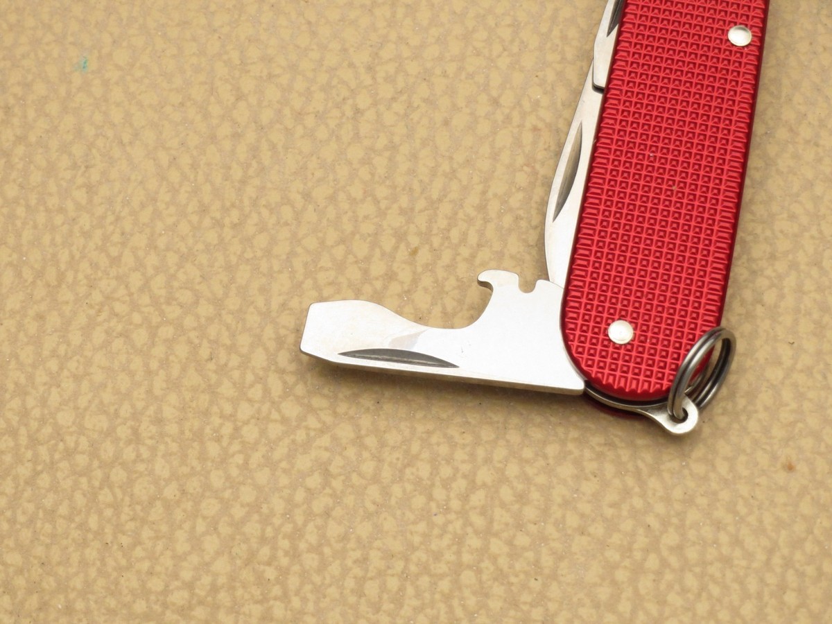 Victorinox Swiss Army 84mm Cadet Knife - Scarce Checkered Red Alox
