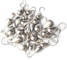 25Pack Unpainted Tungsten Ice Jigs Kits,2.7/3.2/4/5/5.5/6/7Mm Tear Drop Tungsten