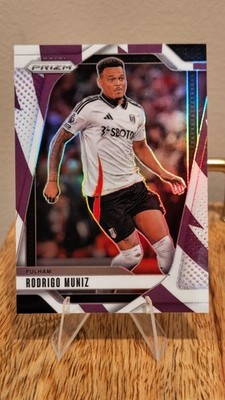 202 Panini Prizm Premier League Rodrigo Muniz #203 Purple and White Stripes /92
