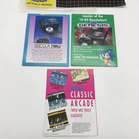SEGA Genesis Core System Complete Set of Manuals Inserts Reg Warranty Bag Poster