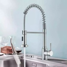 Modern Monobloc Pull Out Kitchen Mixer Tap Dual Spout Spray Single Lever 360°🔥