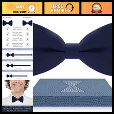 Pre-tied Clip-On Bowties for Men  Boys - Solid Colors, Formal Wear, All Ages