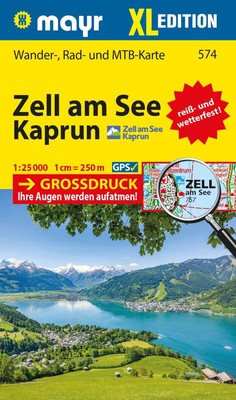 Mayr Wanderkarte Zell am See, Kaprun XL 1:25.000 | (Land-)Karte | Deutsch | 2024