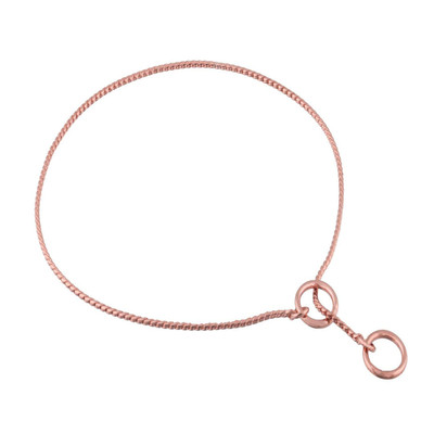 Alvalley Metal Chain Dog Show Collar - Pet Slip Collar For Shows - Fine Brass
