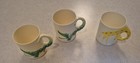 Vintage 1980s Plastic 3D Animal Tail Handle Mugs Lot of 3 Alligator Giraffe Hong — photo 1