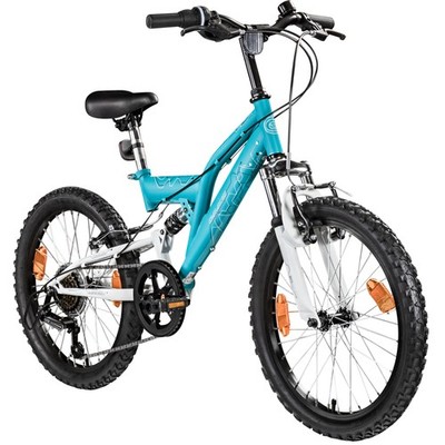Galano FS180 20'' Fully Mountainbike V-Brakes 6Gang Kinderfahrrad MTB türkis 31cm