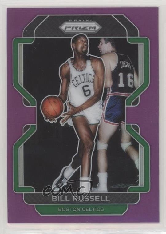 2021-22 Panini Prizm Purple Prizm 24/99 Bill Russell #254 HOF 0x4v