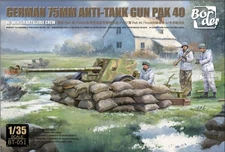 BDMBT051 1:35 Border Model German 75mm Anti-Tank Gun PaK 40 with Crew