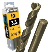 10x Spiralbohrer Speed Force Ø3.5 mm - HSS-G DIN 338 für Stahl, Baustahl, Alu,