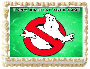 Ghostbusters Party Edible Cake Topper Image Ebay - roblox cake topper ebay