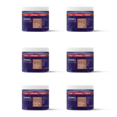 6x Goldwell StylesignXL Texture Lagoom Jam Styling Gel 200ml = 1,2 Liter Haargel