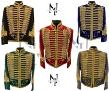 Men's Military Uniform Napoleonic Tunic Pelisse Hussar Jacket Different Colors