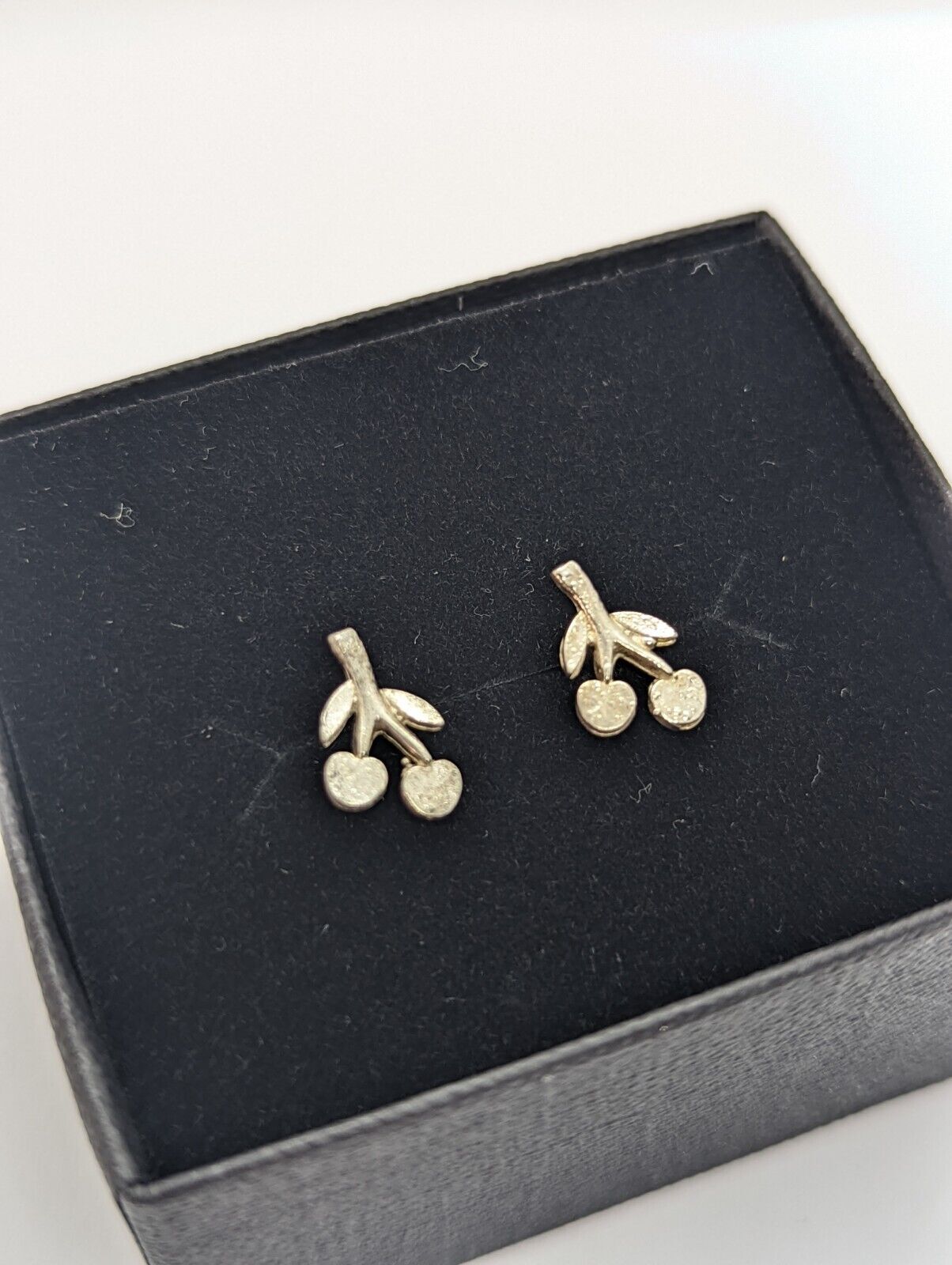 Vintage Solid Sterling Silver 925 Cherry Trees Le… - image 2