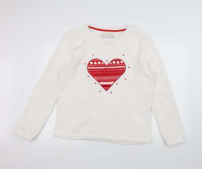 Matalan Damen weiß Rundhals Polyestermischung Pullover Größe 12