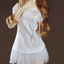 Dollmore BJD 26" doll clothes Model F - Nemamsok Mini Dress White 
