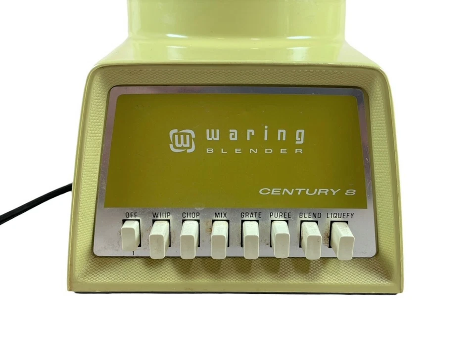 Licuadora Waring Century 8 VERDE LIMA con jarra de vidrio de hoja de trébol FUNCIONA de colección Foto 2 de 4