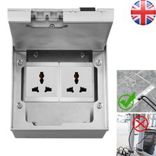 Stainless Steel Electrical Floor Box Embedded Dual Outlet Floor Power Socket Box