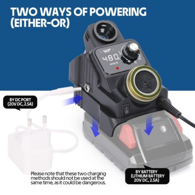 WEP 40W Cordless Soldering Station Solder Iron  For Milwaukee Battery 937D-I3