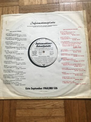   INFO-LP 1968 Peggy March STEPPENWOLF Sinatra Louis Armstrong MU 126  