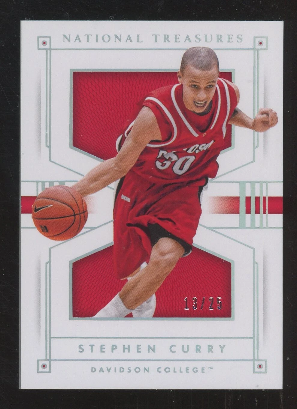 2016 National Treasures Collegiate Silver #43 Stephen Curry Davidson 13/25