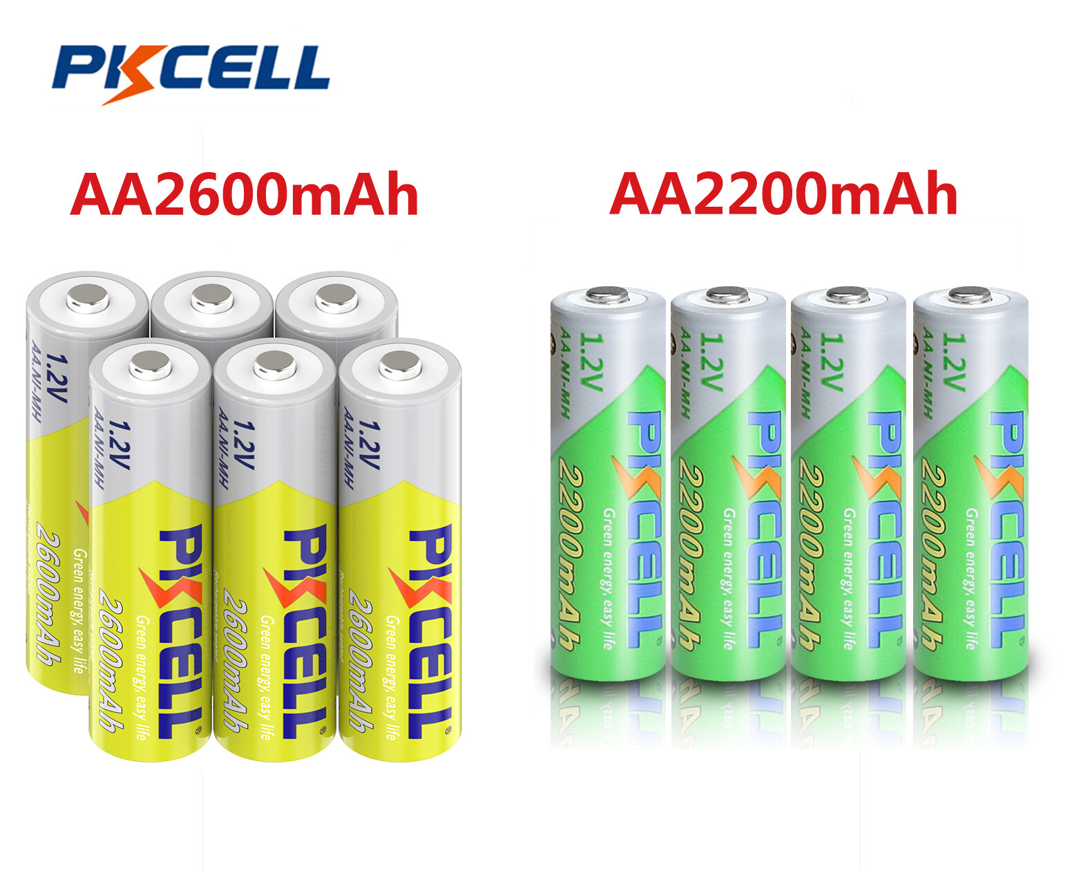 Lot AA Rechargeable Batteries 2600mAh 2200mAh High Capacity NI-MH 1.2V Battery-image