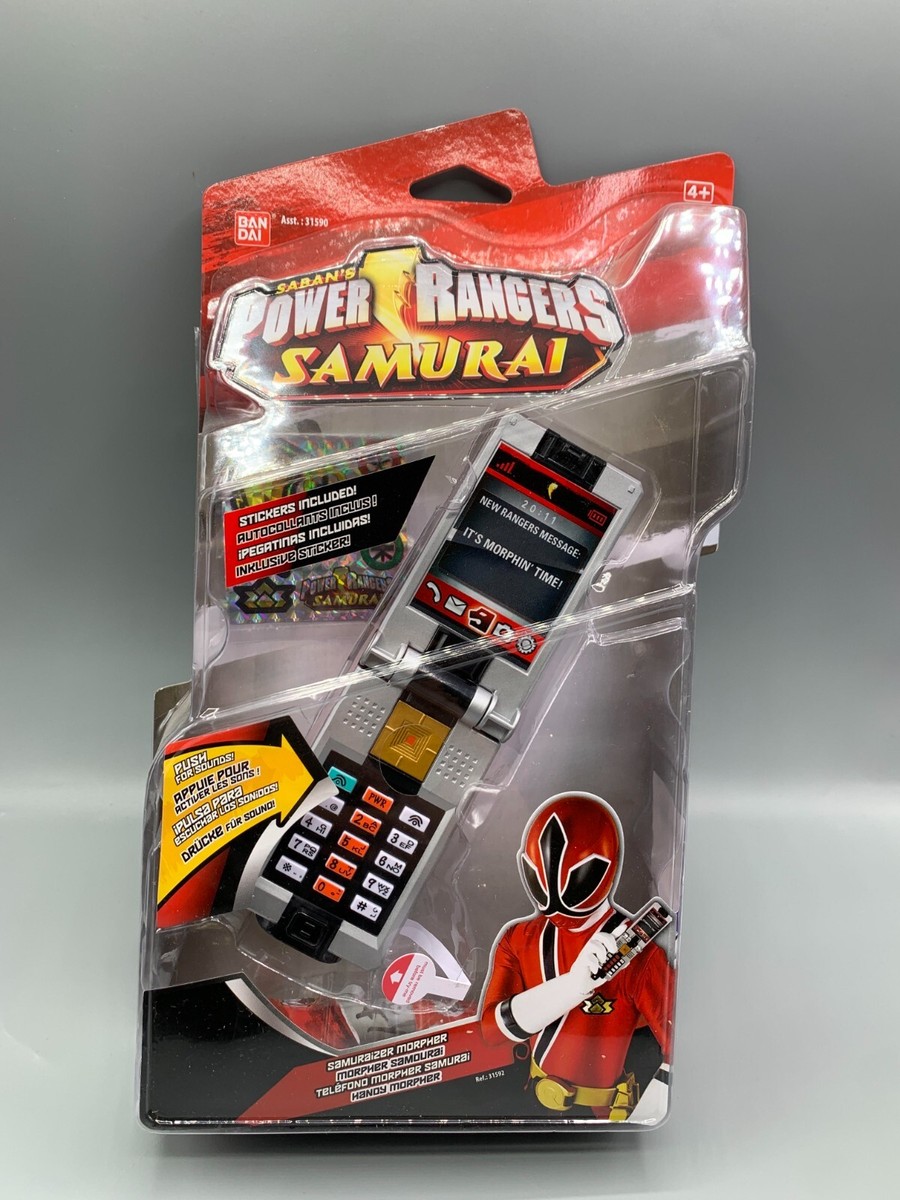Power Rangers Samurai Red Morpher With Sounds Role Play Flip Phone