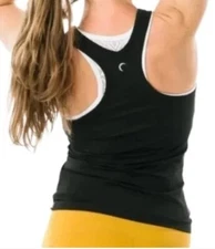 Zyia Active Woman's  Black Classic Racer Tank Top Black Size XL